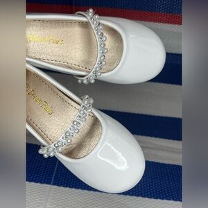 🎉✨ NWOB- Dream Paris - Mary Jane Opal Ballerina Formal Dress Flats Girls Size 10